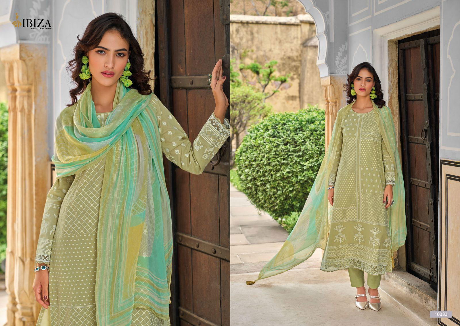 Armani By Ibiza Digital Printed Embroidery Lawn Cotton Salwar Kameez Wholesale Clothing Suppliers In India